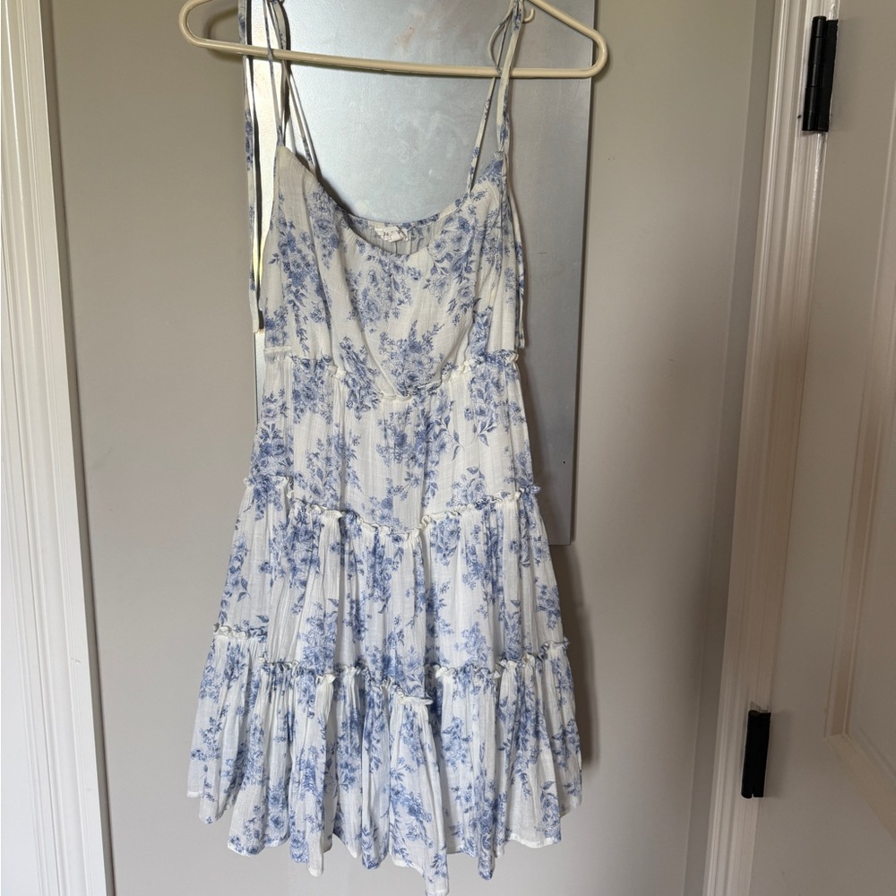 Floral Blue and White Women's Dress